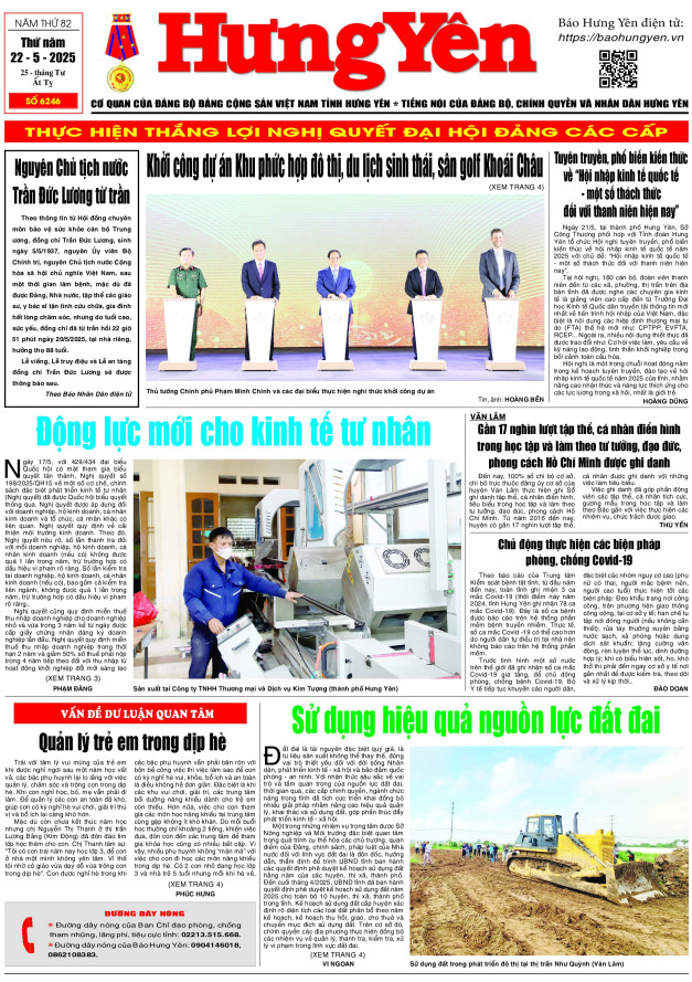 Báo in ngày 22.5.2025