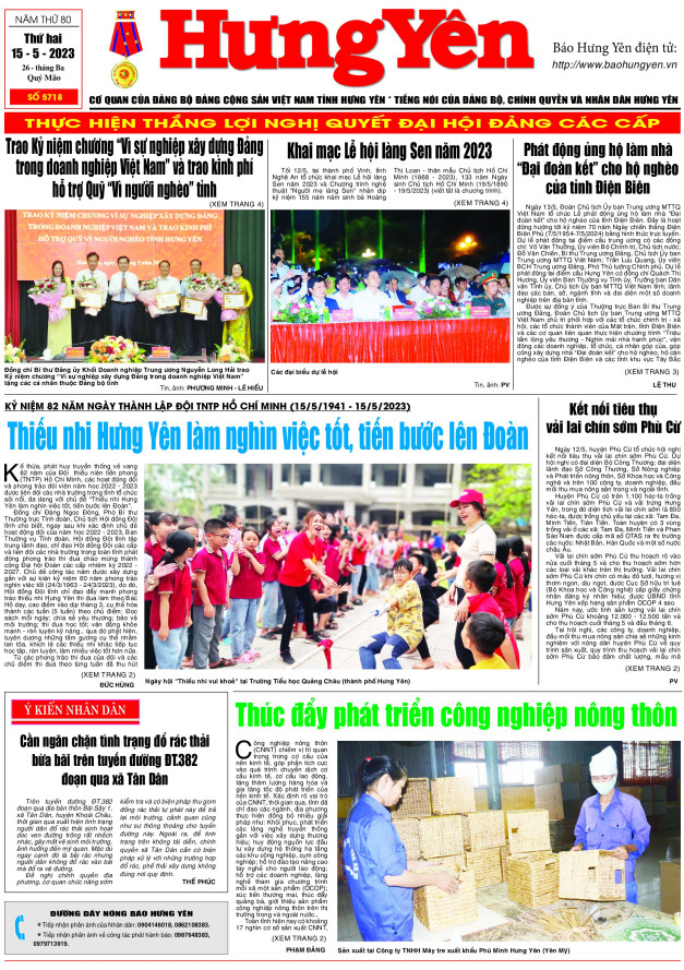 Báo in ngày 15/5/2023