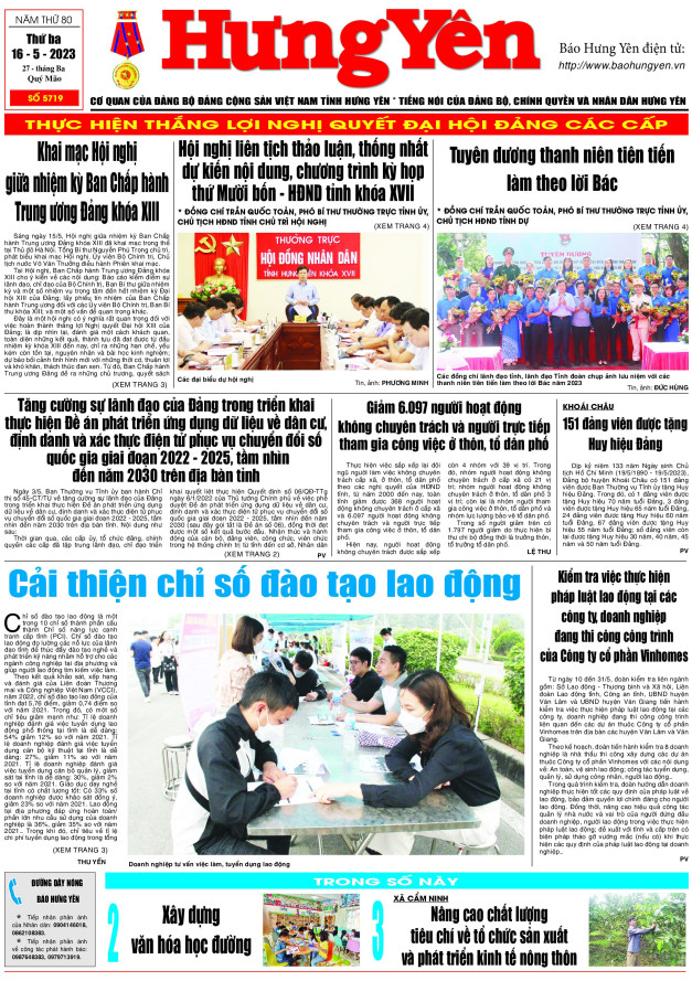 Báo in ngày 16/5/2023