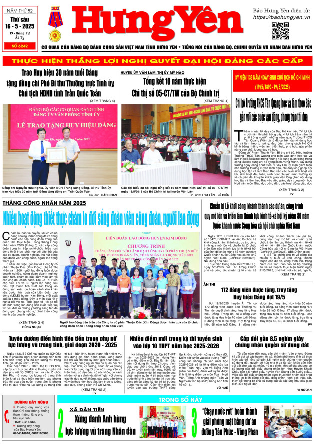 Báo in ngày 16.5.2025