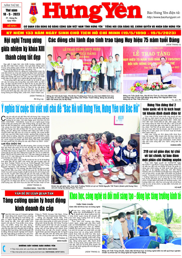 Báo in ngày 18.5.2023