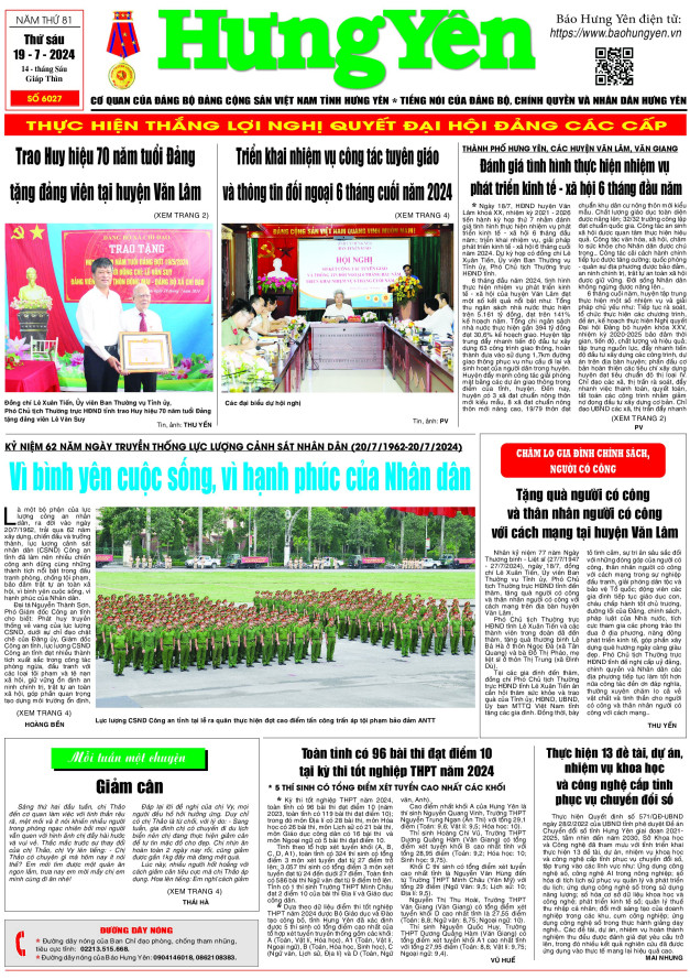 Báo in ngày 19.7.2024
