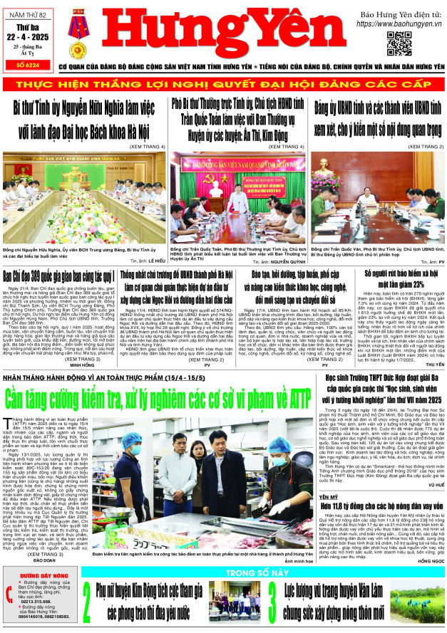 Báo in ngày 22.4.2025