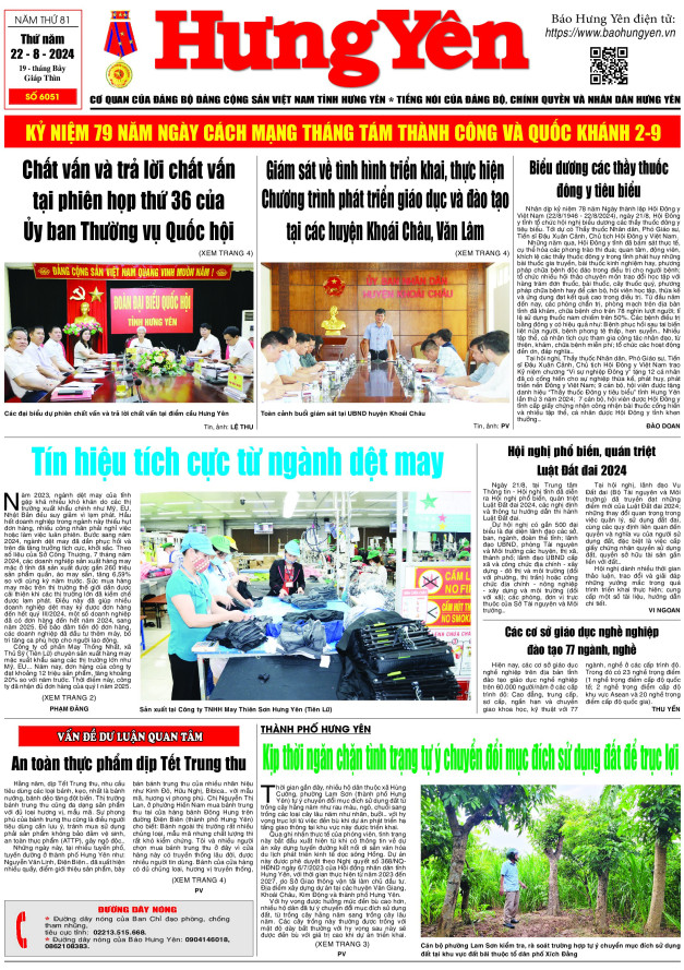 Báo in ngày 22.8.2024