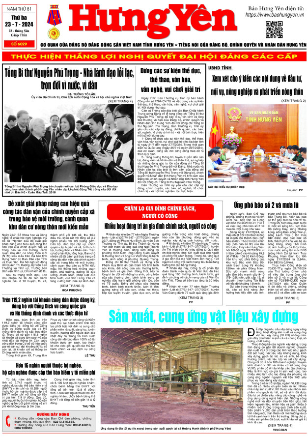 Báo in ngày 23.7.2024 