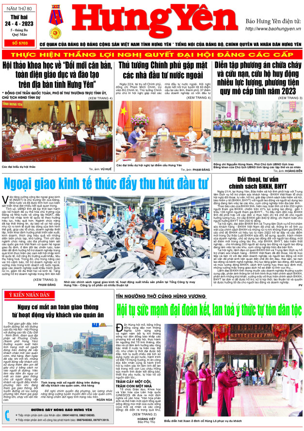 Báo in ngày 24/4/2023