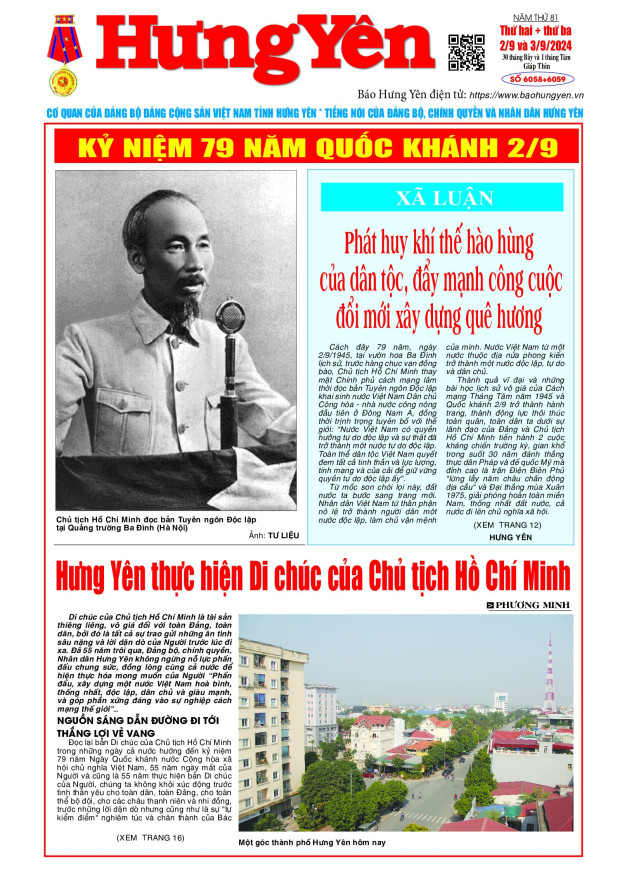 Báo in ngày 2/9 và 3/9/2024