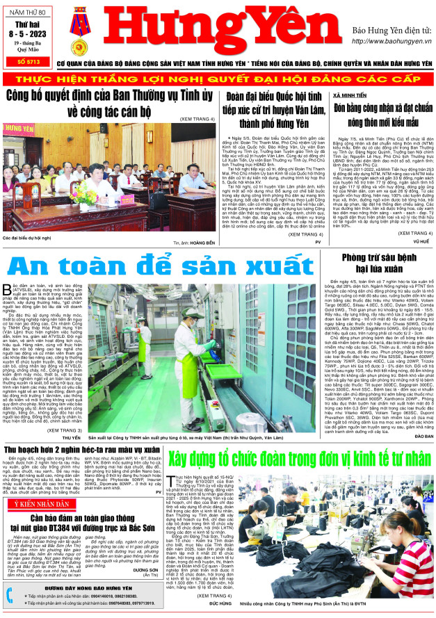 Báo in ngày 8/5/2023