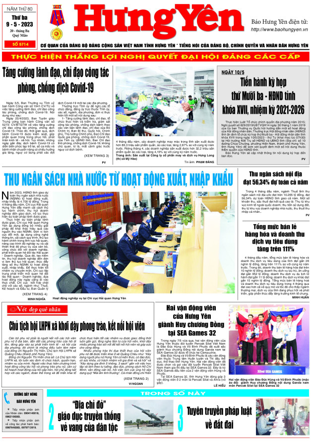 Báo in ngày 9/5/2023