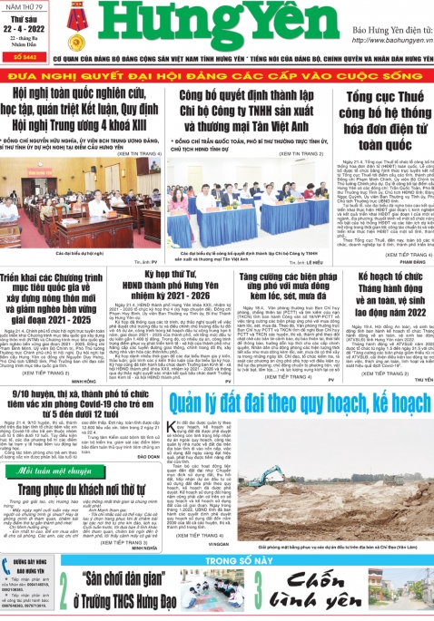 Báo in ngày 22.4.2022