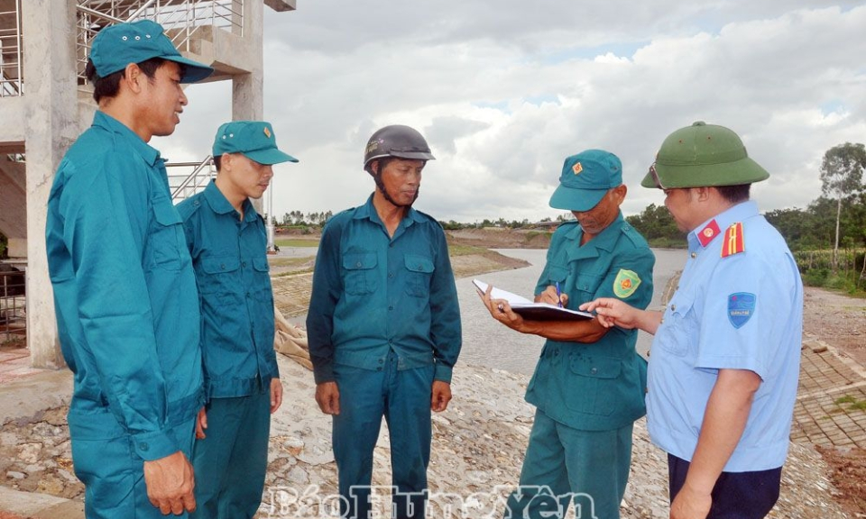 Lực lượng vũ trang huyện Tiên Lữ trong phòng, chống thiên tai và tìm kiếm cứu nạn
