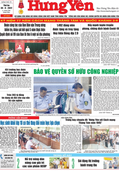 Báo in ngày 30.8.2022