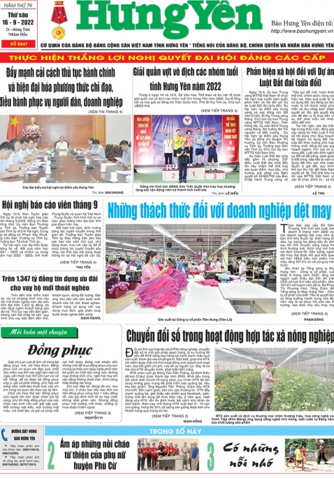 Báo in ngày 16.9.2022