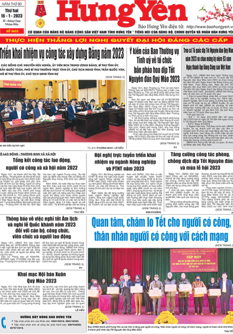 Báo in ngày 16/1/2023