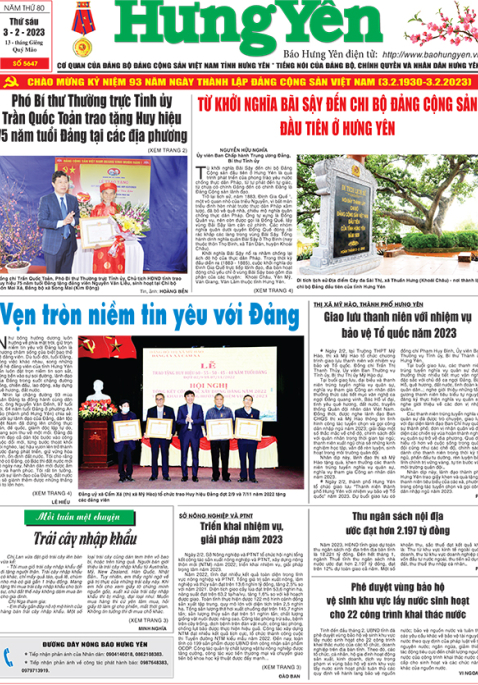 Báo in ngày 3/2/2023