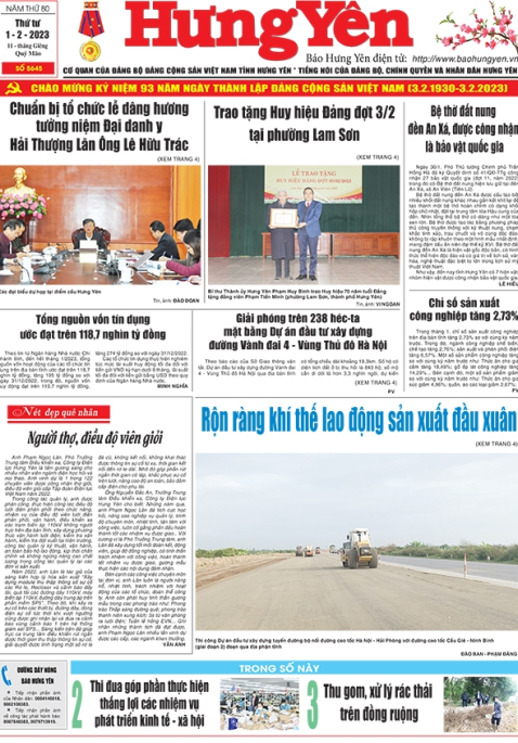 Báo in ngày 1/2/2023