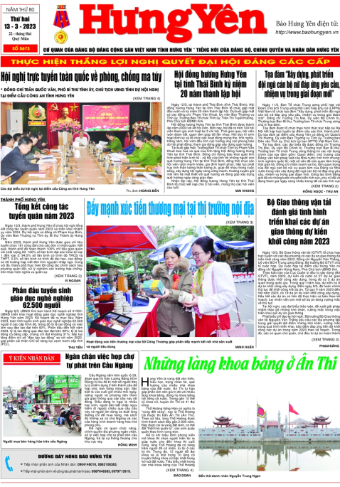 Báo in ngày 13/3/2023