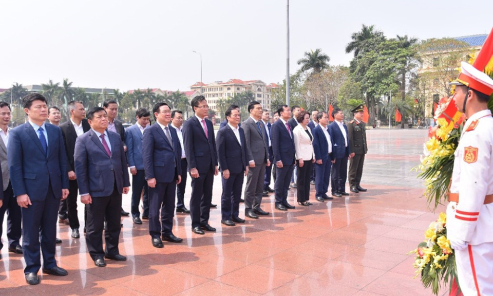 Một số hình ảnh hoạt động của Chủ tịch Quốc hội Vương Đình Huệ chuyến công tác tại tỉnh