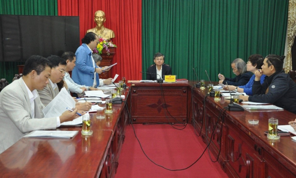Lãnh đạo UBND tỉnh làm việc với Đoàn công tác của Hội Mỹ thuật Việt Nam