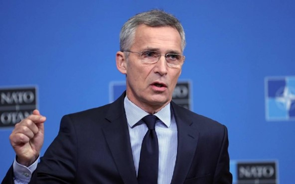 Tổng thư ký NATO Stoltenberg. Ảnh: EPA.
