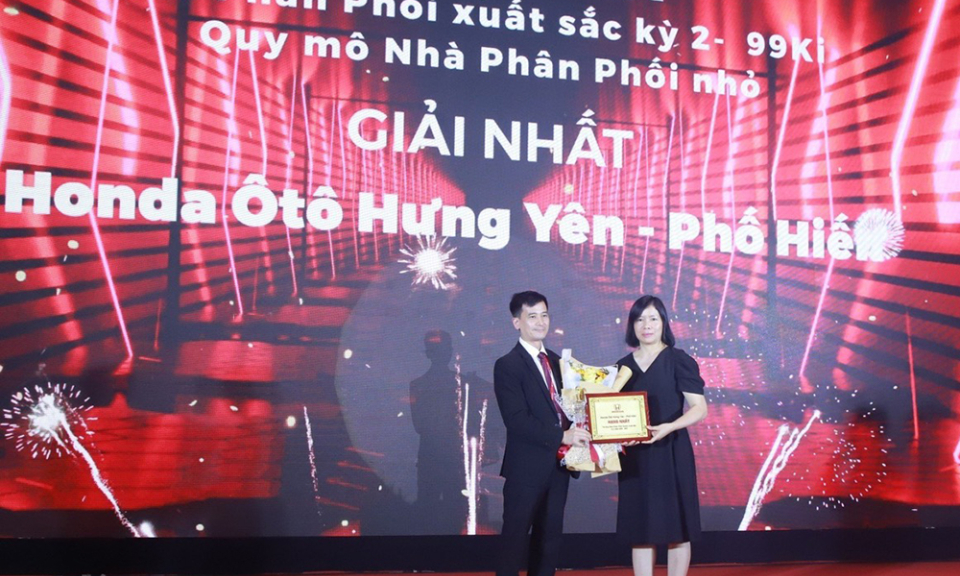 Honda Ôtô Hưng Yên – Phố Hiến đạt hạng Nhất thi đua “Nhà phân phối Honda xuất sắc năm 2022 – 2023”