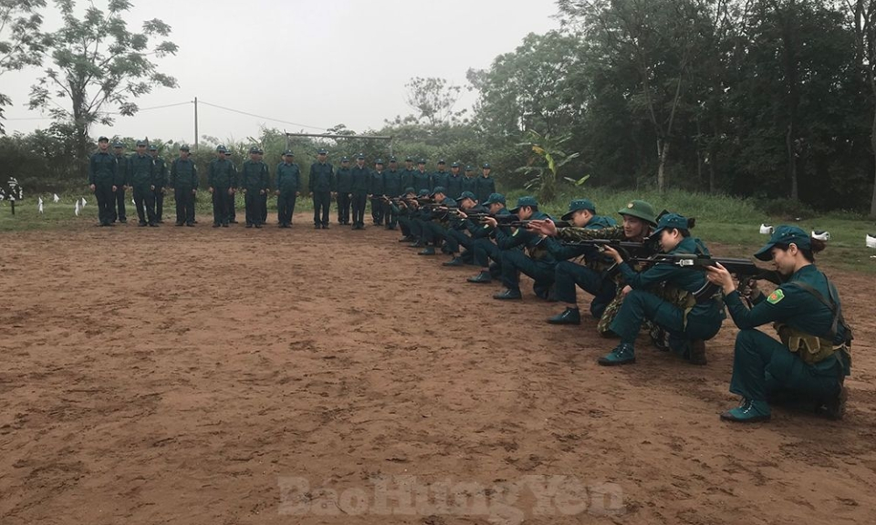 LLVT huyện Khoái Châu: Sôi nổi thi đua mùa huấn luyện