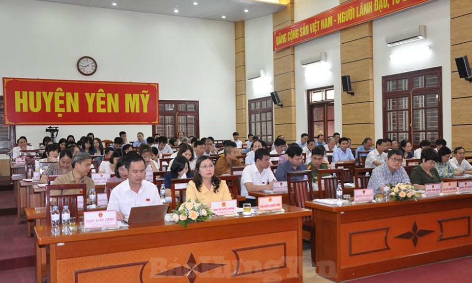 Yên Mỹ: Đánh giá tình hình thực hiện nhiệm vụ phát triển kinh tế - xã hội 6 tháng đầu năm 2023