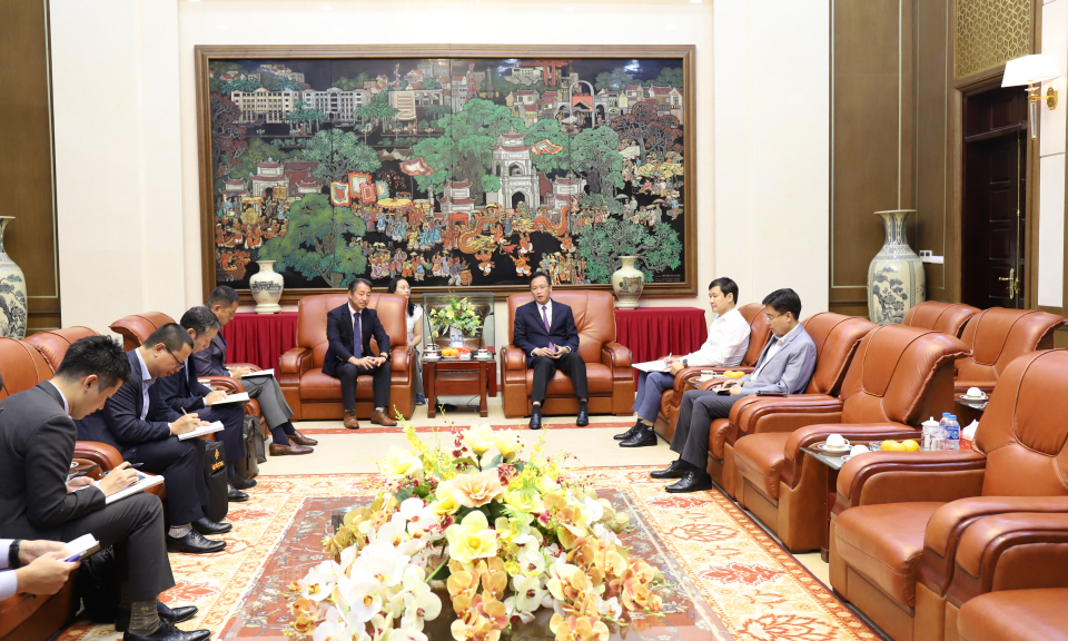 Bí thư Tỉnh ủy Nguyễn Hữu Nghĩa tiếp và làm việc với   đại diện Tập đoàn Sumitomo Corporation