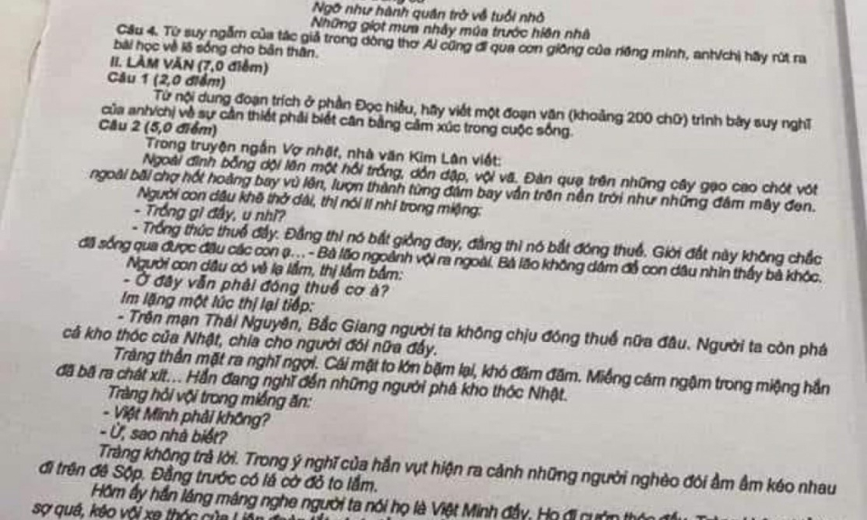 Vụ lọt đề thi Toán, Văn tốt nghiệp THPT: Tạm dừng nhiệm vụ cán bộ coi thi liên quan