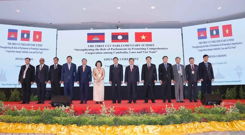 Khai mạc trọng thể Hội nghị cấp cao Quốc hội ba nước Campuchia-Lào-Việt Nam lần thứ nhất