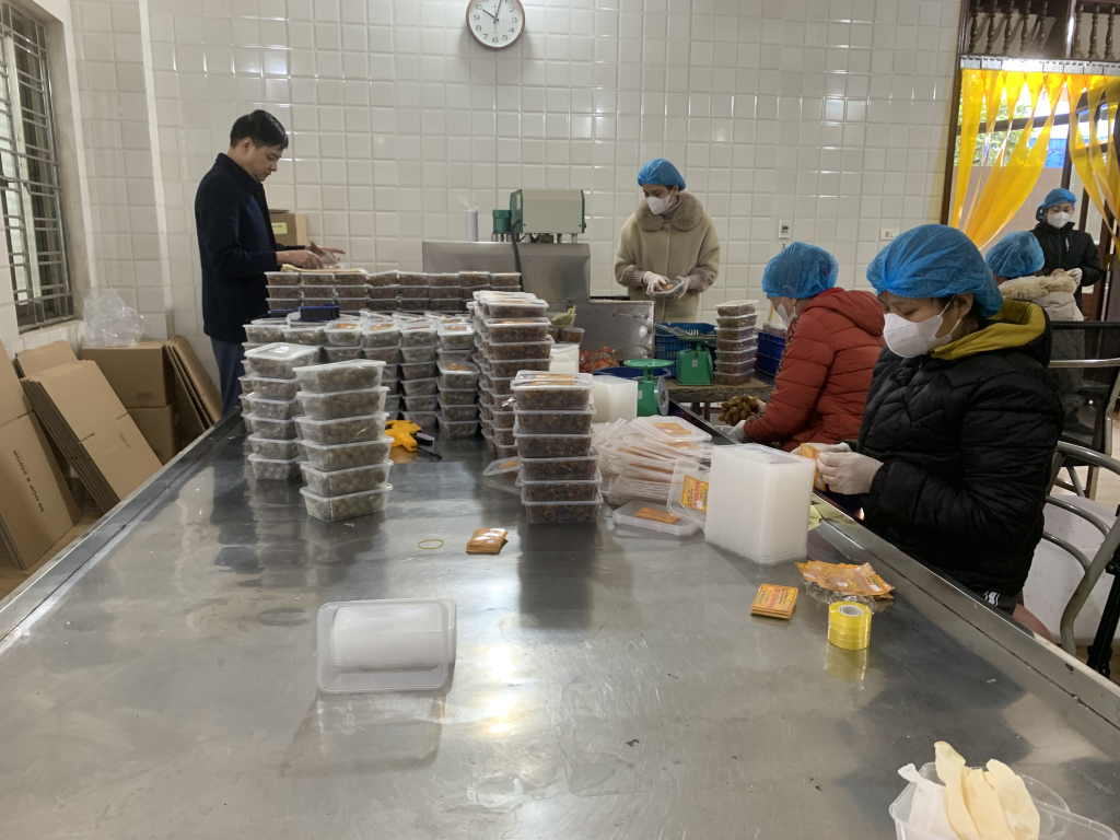 Chế biến sản phẩm sấu tươi giòn tại hộ kinh doanh cá thể Quyến Lưu, xã Phương Chiểu (thành phố Hưng Yên)