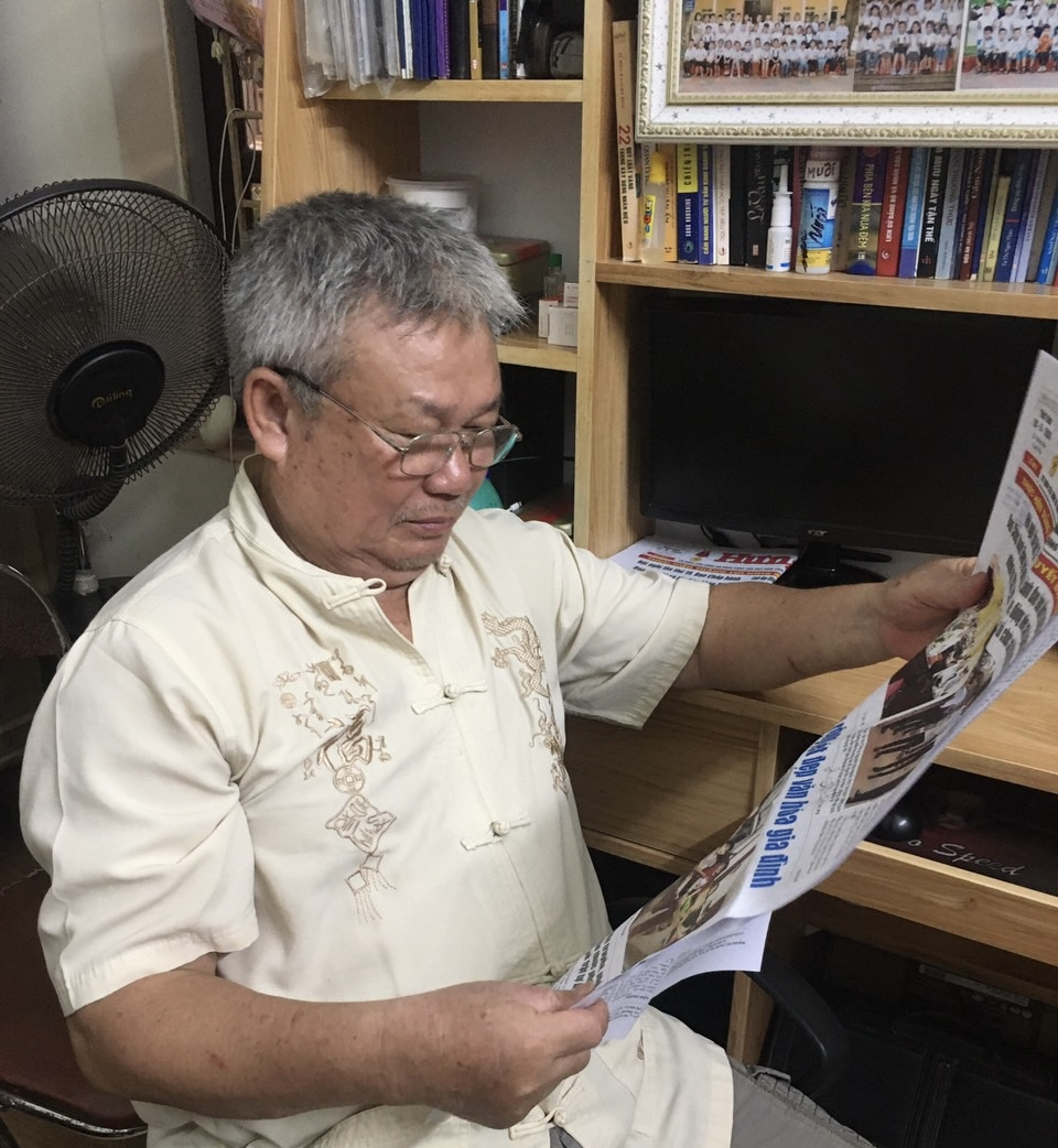 Đồng chí Lê Xuân Khu, đảng viên 50 năm tuổi Đảng ở xã Tân Châu, huyện Khoái Châu