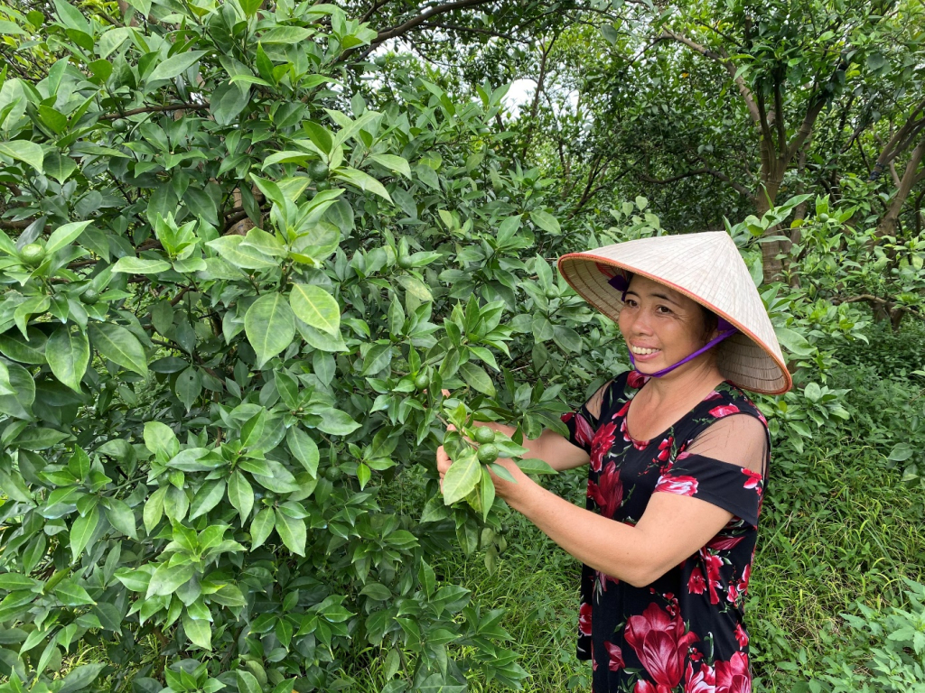 Chị Nguyễn Thị Hường, người dân xã Đồng Thanh (Kim Động)