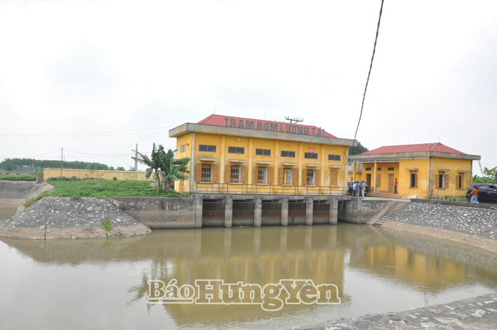 Trạm bơm Lương Tài (Văn Lâm) được xây dựng đồng bộ