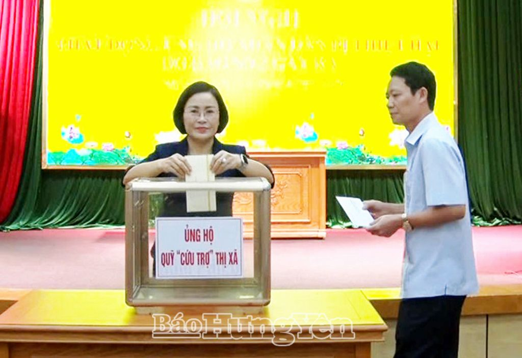 Các đại biểu tham gia ủng hộ tại hội nghị phát động