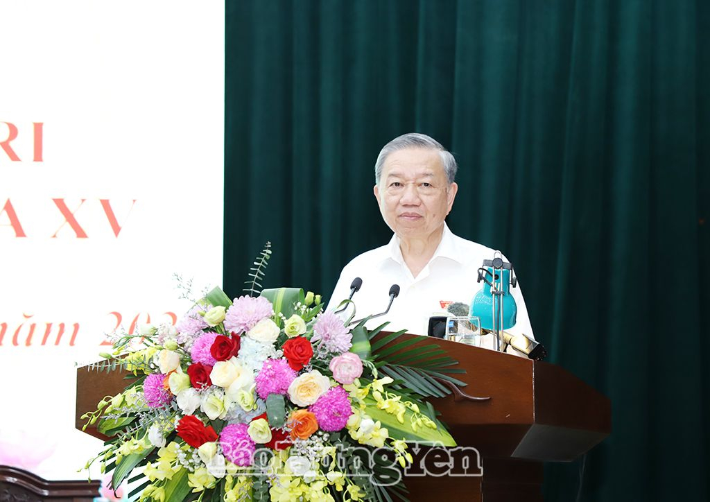 Tổng Bí thư, Chủ tịch nước Tô Lâm phát biểu tại hội nghị tiếp xúc cử tri