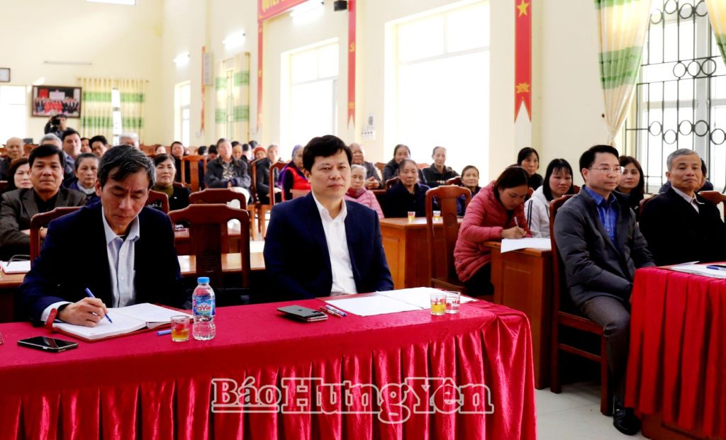 Trần Quốc Toản, Phó Bí thư Thường trực Tỉnh ủy, Chủ tịch HĐND tỉnh dự sinh hoạt tại Chi bộ thôn Nho Lâm, Đảng bộ xã Mai Động (Kim Động)