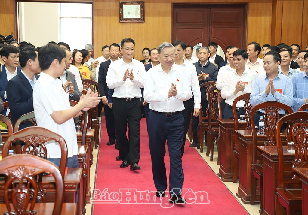 Tổng Bí thư Tô Lâm tiếp xúc cử tri thành phố Hưng Yên