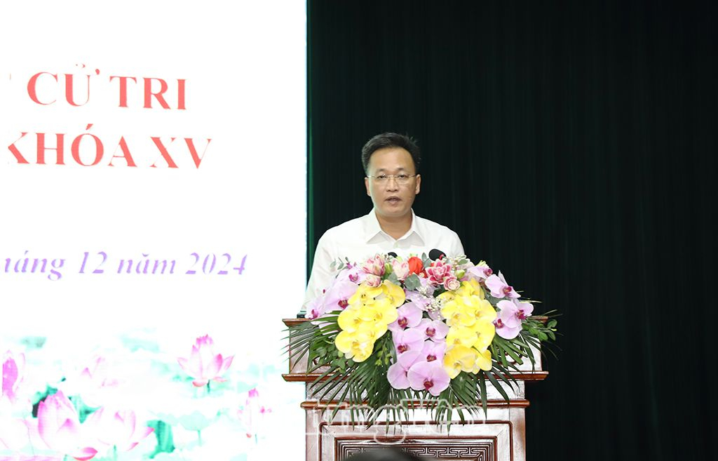 Bí thư Tỉnh ủy Nguyễn Hữu Nghĩa phát biểu tiếp thu ý kiến của Tổng Bí thư Tô Lâm