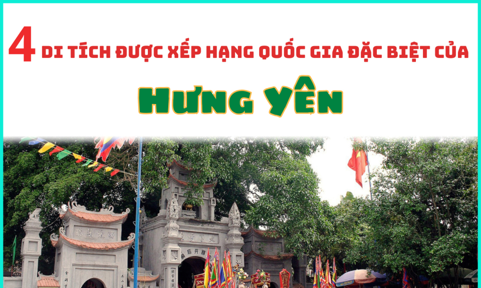 Infographic: 4 di tích được xếp hạng quốc gia đặc biệt của Hưng Yên
