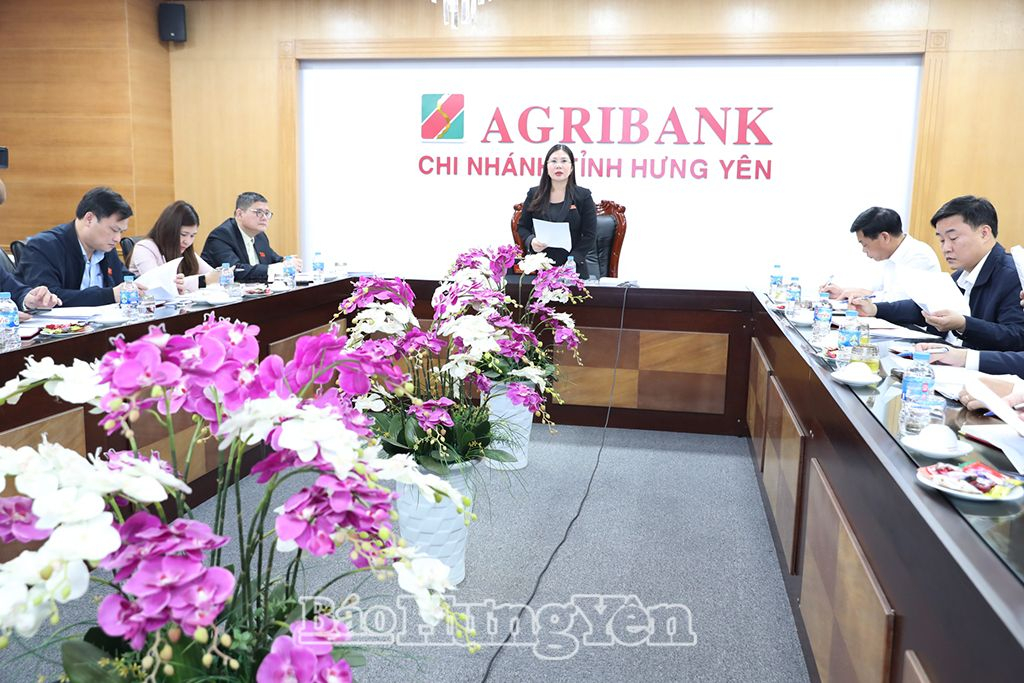   Tổ giám sát làm việc với Ngân hàng Nông nghiệp và Phát triển nông thôn chi nhánh tỉnh 