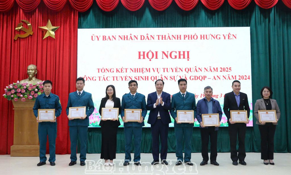 Thành phố Hưng Yên: Tổng kết nhiệm vụ tuyển quân năm 2025