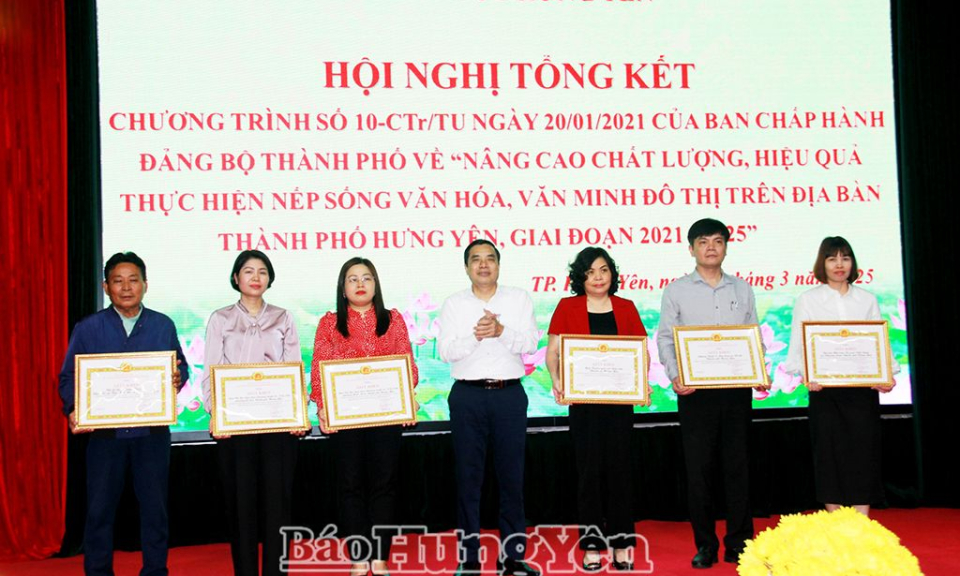 Thành phố Hưng Yên: Tổng kết thực hiện Chương trình số 10 về nếp sống văn hóa, văn minh đô thị