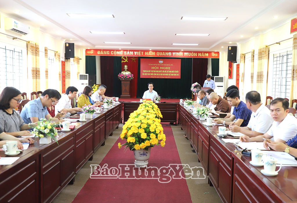 Ủy ban MTTQ Việt Nam tỉnh tổ chức Hội nghị tham gia góp ý vào dự thảo Nghị quyết sửa đổi, bổ sung một số điều của Hiến pháp năm 2013