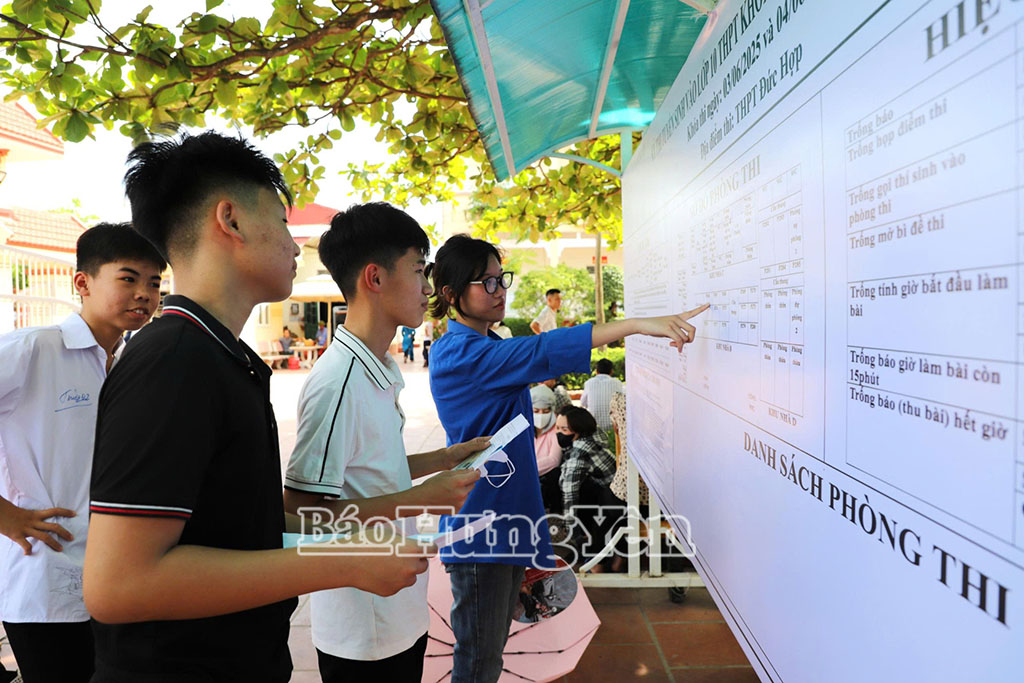 Thí sinh xem lại sơ đồ phòng thi và chi tiết thời gian làm bài