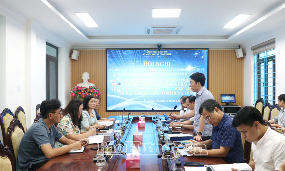Nghiệm thu nhiệm vụ khoa học và công nghệ cấp tỉnh 