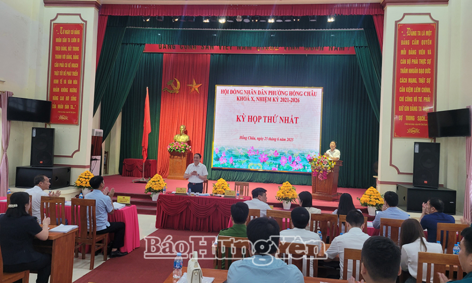 Phường Hồng Châu (mới) tổ chức vận hành thử nghiệm mô hình chính quyền địa phương 2 cấp