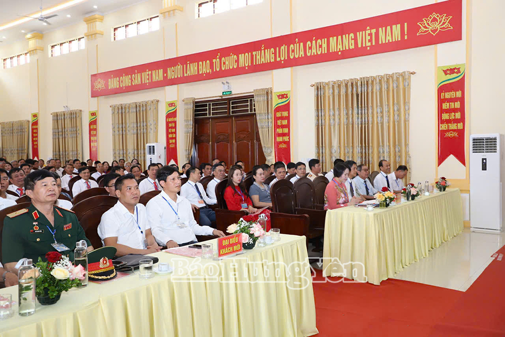 Quang cảnh Đại hội đại biểu Đảng bộ xã Phạm Ngũ Lão nhiệm kỳ 2025 - 2030