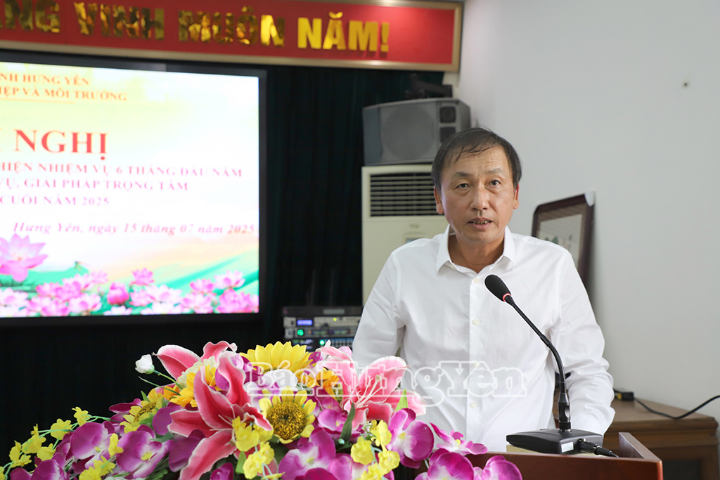 Phó Chủ tịch UBND tỉnh Nguyễn Hùng Nam phát biểu chỉ đạo tại hội nghị