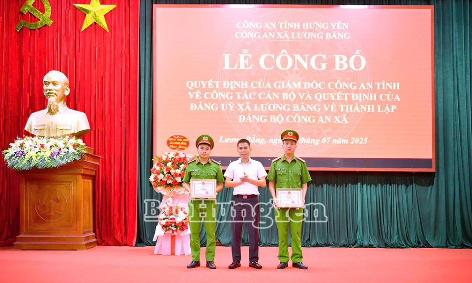 Công an xã Lương Bằng lập thành tích trong ngày đầu triển khai mô hình mới